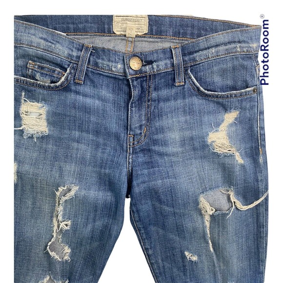 Current/Elliot The Stiletto Shredded Denim Jeans. Size 27 - Picture 2 of 7